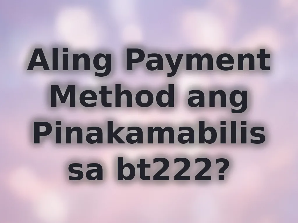 Payment method comparison